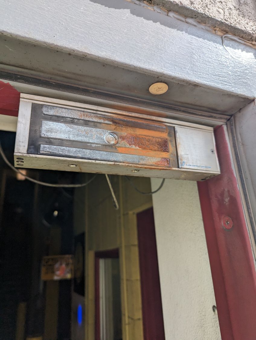Older electromagnetic door hardware needing upgrade